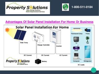 Advantages Of Solar Panel Installation For Home Or Business