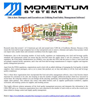 This is how Managers and Executives are Utilizing Food Safety Management Software!