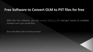 Free Software to Convert OLM to PST