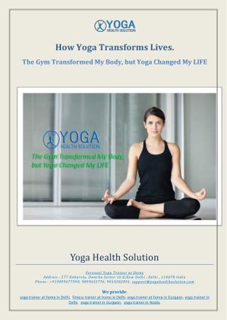 PPT - Certified and experienced Yoga Trainer & Fitness Trainer at your ...