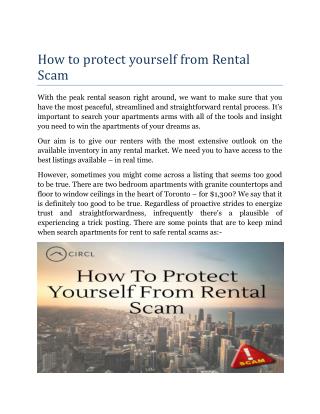 How to protect yourself from Rental Scam