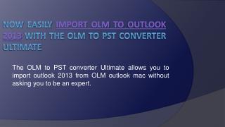 Import OLM to outlook 2013