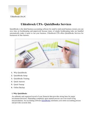 Uhlenbrock CPA offers QuickBooks Services in San Antonio