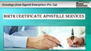 Birth Certificate Apostille Stamp Services