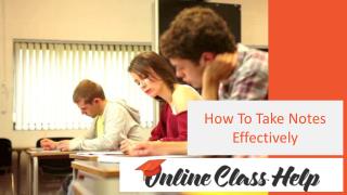 Take My Online Class Website Offers Tips To Take Notes