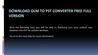 OLM to PST Converter Full Version