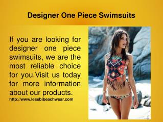 Designer One Piece Swimsuits