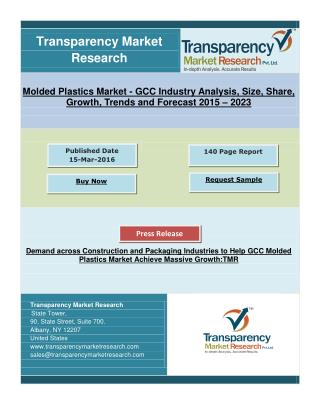 Demand across Construction and Packaging Industries to Help GCC Molded Plastics Market Achieve Massive Growth, states TM