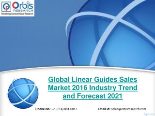 2016 Global Linear Guides Sales Production, Supply, Sales and Demand Market Research Report