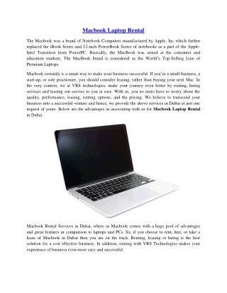 Macbook Laptop Rental
