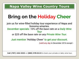 Napa winery private tours