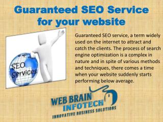 Guaranteed SEO Service for your website