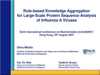 Rule-based Knowledge Aggregation for Large-Scale Protein Sequence Analysis of Influenza A Viruses