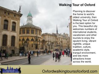Walking Tour of Oxford