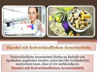 Handel mit freiverkäuflichen arzneimitteln