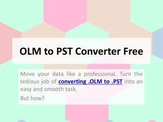 OLM to PST Converter Free