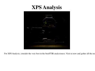 Surface and Chemical Analysis