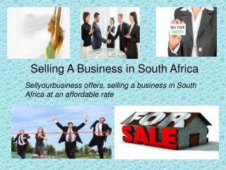 Buying and Selling in South Africa