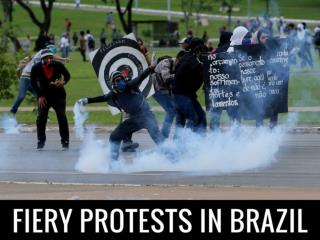 Fiery protests in Brazil