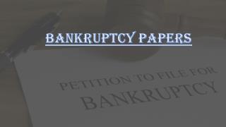 Bankruptcy Papers