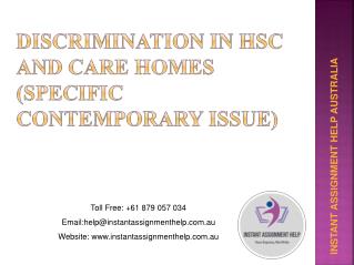 Specific Contemporary Issue Sample Presentation