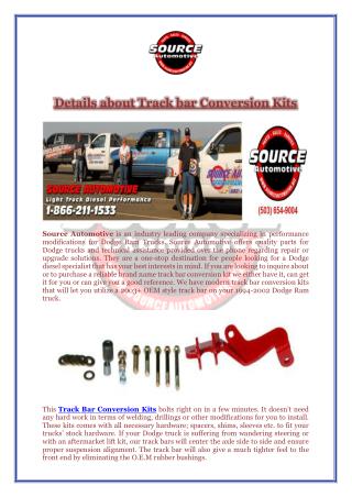 Details about Track bar Conversion Kits