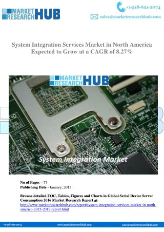 System Integration Services Market in North America 2015-2019