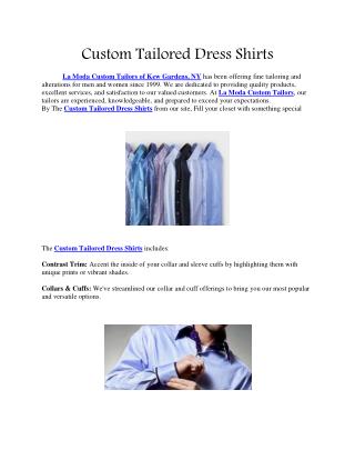 Custom Tailored Dress Shirts