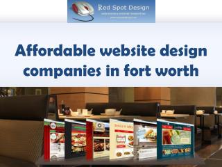 Affordable website design companies in fort worth