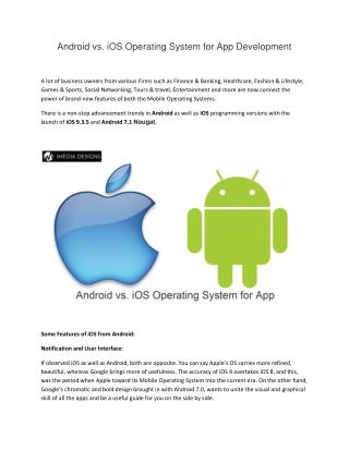 Android vs. iOS Operating System for App Development - iMedia Designs