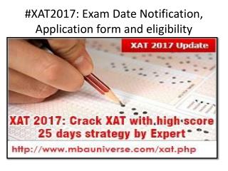 XAT 2017 Exam Date is Release