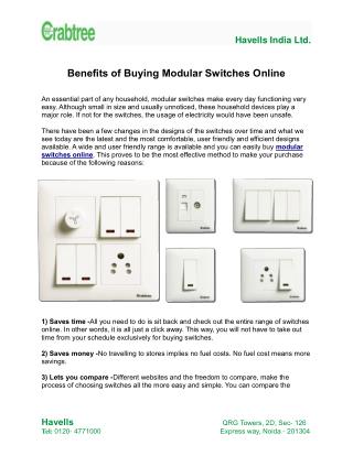 Benefits of Buying Modular Switches Online