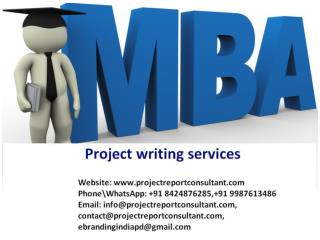 MBA Project Writing Services
