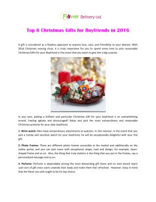 Top 6 Christmas Gifts for Boyfriends in 2016