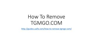 How To Remove TGMGO.COM