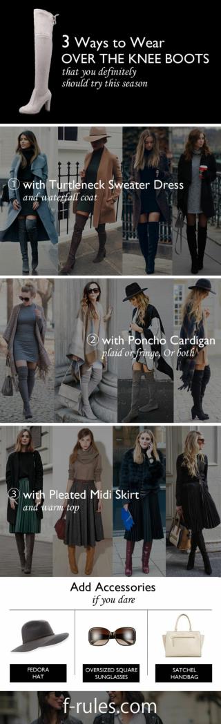 What to Wear Over-The-Knee Boots in 2017? Fresh Infographics http://f-rules.com/how-to-wear-over-the-knee-boots/ Over-th