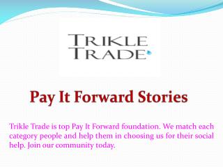 Pay it Forward Stories