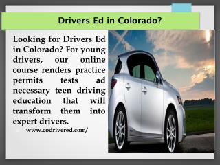 Drivers Ed in Colorado?