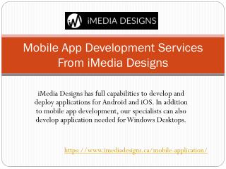 Mobile App Development Services From iMedia Designs