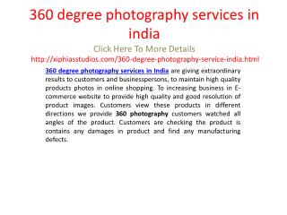 360 degree photography services in india