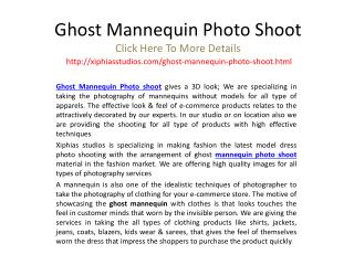 Ghost mannequin photo shoot
