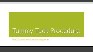 Tummy tuck procedure