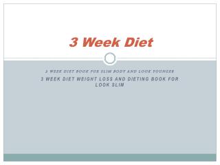 3 week diet