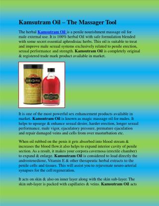 Kamsutram Oil – The Massager Tool