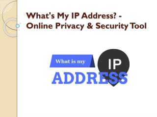 What's My IP Address? - Online Privacy & Security Tool