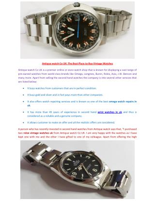 wrist watches in uk
