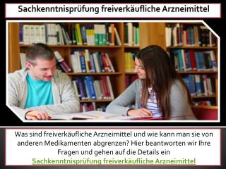 Sachkenntnisprüfung freiverkäufliche Arzneimittel