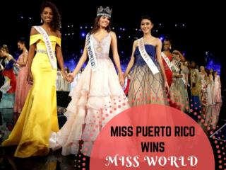 Miss Puerto Rico wins Miss World
