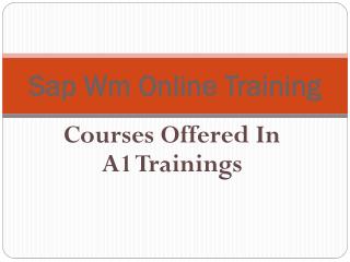 Sap wm online training - course content