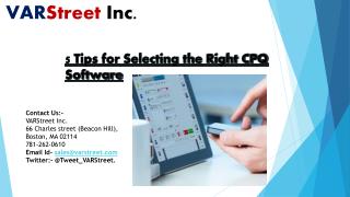 5 Tips for Selecting the Right CPQ Software